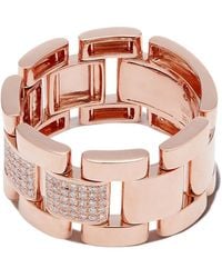 SHAY - 18K Rose Partial Pave Journey Link Ring - Lyst