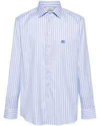 Etro - Pegaso Motif-embroidered Cotton Shirt - Lyst