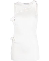 Coperni - Asymmetric-Flower Knitted Tank Top - Lyst