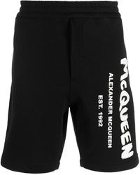 Alexander McQueen - Shorts mit Logo-Print - Lyst