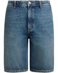 12 STOREEZ - Buttoned Denim Shorts - Lyst