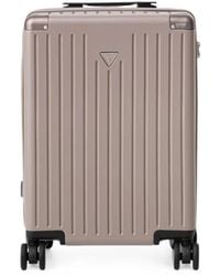 Guess - Logo-Plaque Ridged Suitcase - Lyst