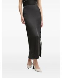 KARL LAGERFELD - Satin Side-Lace Skirt - Lyst