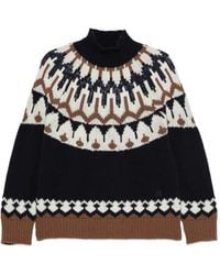 ERMANNO FIRENZE - Fair Isle-Intarsia High-Neck Knit - Lyst