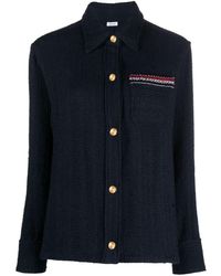 Thom Browne - Rwb-striped Tweed Shirt Jacket - Lyst