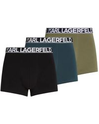 Karl Lagerfeld - Set aus drei Shorts mit Logo-Bund - Lyst