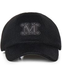 Max Mara - Logo-Patch Cashmere Baseball Cap - Lyst