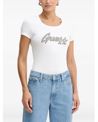 Guess - Embellished Short-Sleeve T-Shirt - Lyst
