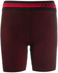 Gcds Облегающие Шорты В Рубчик С Логотипом - Красный