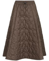 Brunello Cucinelli - Quilted Matte-Finish Midi Skirt - Lyst