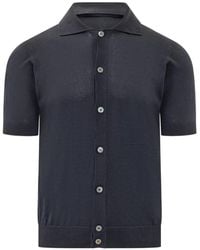 FILIPPO DE LAURENTIIS - Short-Sleeve Knitted-Shirt - Lyst