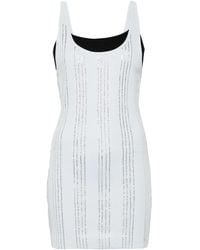 The Attico - Rhinestone-Embellished Mini Dress - Lyst