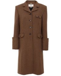 Chloé - Wool Houndstooth Single-Breasted Coat - Lyst