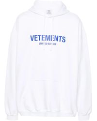 Vetements - Logo-Print Cotton-Blend Hoodie - Lyst