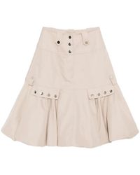 ROKH - Puffed-Hem Midi Skirt - Lyst