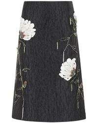 Jonathan Simkhai - Floral Embellished Midi Skirt - Lyst