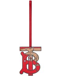 Burberry Tb Monogram Rat Motif Charm - Red