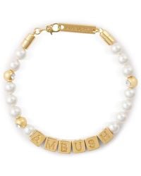 Ambush - Letterblock Pearl-embellished Bracelet - Lyst