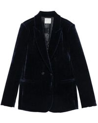 forte_forte - Double-Breasted Velvet Jacket - Lyst