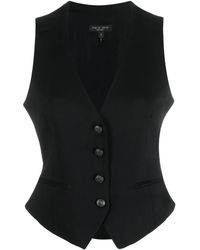 Rag & Bone - Chaleco Con Cuello En V Y Botones - Lyst