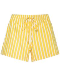 L'Agence - Royce Striped Shorts - Lyst