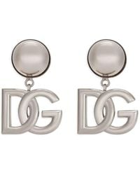 Dolce & Gabbana - Clip Earrings With Dg Kim Dolce&gabbana Logo - Lyst