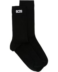Gcds - Logo-embroidered Ribbed Socks - Lyst