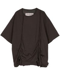 Ziggy Chen - Ruched-detail Drop-shoulder T-shirt - Lyst