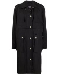 Trench à taille ceinturée Karl Lagerfeld pour homme en coloris Neutre Homme Vêtements Manteaux Imperméables et trench coats 