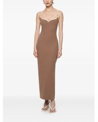 paris georgia sammy fitted satin midi dress Paris Georgia Basics Sammy Fitted Satin Midi Dress in Green