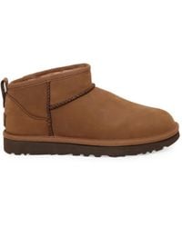 UGG - Bottines Classic Ultra Mini En Nubuck - Lyst