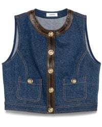 Sandro - Denim Gilet - Lyst