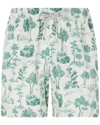 MC2 Saint Barth - Gustavia Toile-Print Swim Shorts - Lyst