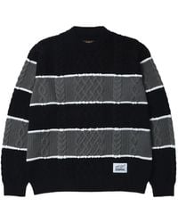 Neighborhood - Striped Cable-Knit Sweater - Lyst