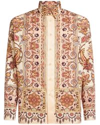Etro - Camisa de algodón con estampado de cachemira - Lyst