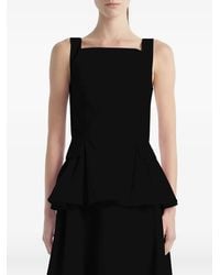 Adam Lippes - Soleil Peplum Blouse - Lyst