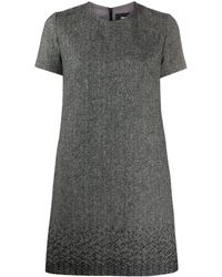 DSquared² Herringbone Shift Dress - Grijs