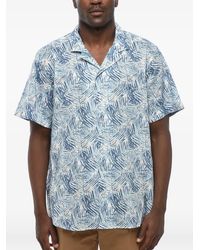 Corneliani - Botanical-Print Cuban-Collar Shirt - Lyst