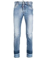 DSquared² - Skinny Washed Denim Jeans - Lyst