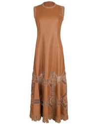 Ulla Johnson - Ilana Leather Midi Dress - Lyst