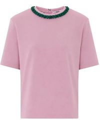 Essentiel Antwerp - Crystal-Embellished T-Shirt - Lyst