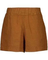 120% Lino - Elastic-Waist Linen Shorts - Lyst
