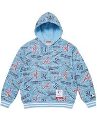 Supreme - X Mitchell & Ness Hoodie À Logo Imprimé - Lyst