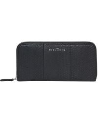 John Richmond - Textured Zip Wallet - Lyst