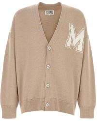 MM6 by Maison Margiela - Two-In-One V-Neck Cardigan - Lyst