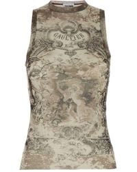Jean Paul Gaultier - グラフィック ノースリーブ トップ - Lyst