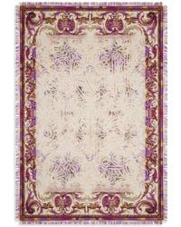 Pierre Louis Mascia - Aloeuw Baroque-Patterned Fringed Silk Scarf - Lyst