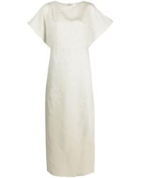 Eleventy - Short-sleeve Linen Maxi Dress - Lyst