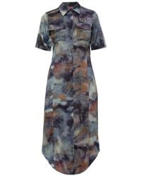 DIESEL - D-Ana Midi-Jurk Met Print - Lyst