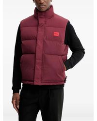 HUGO - Gefütterte Weste mit Logo-Patch - Lyst